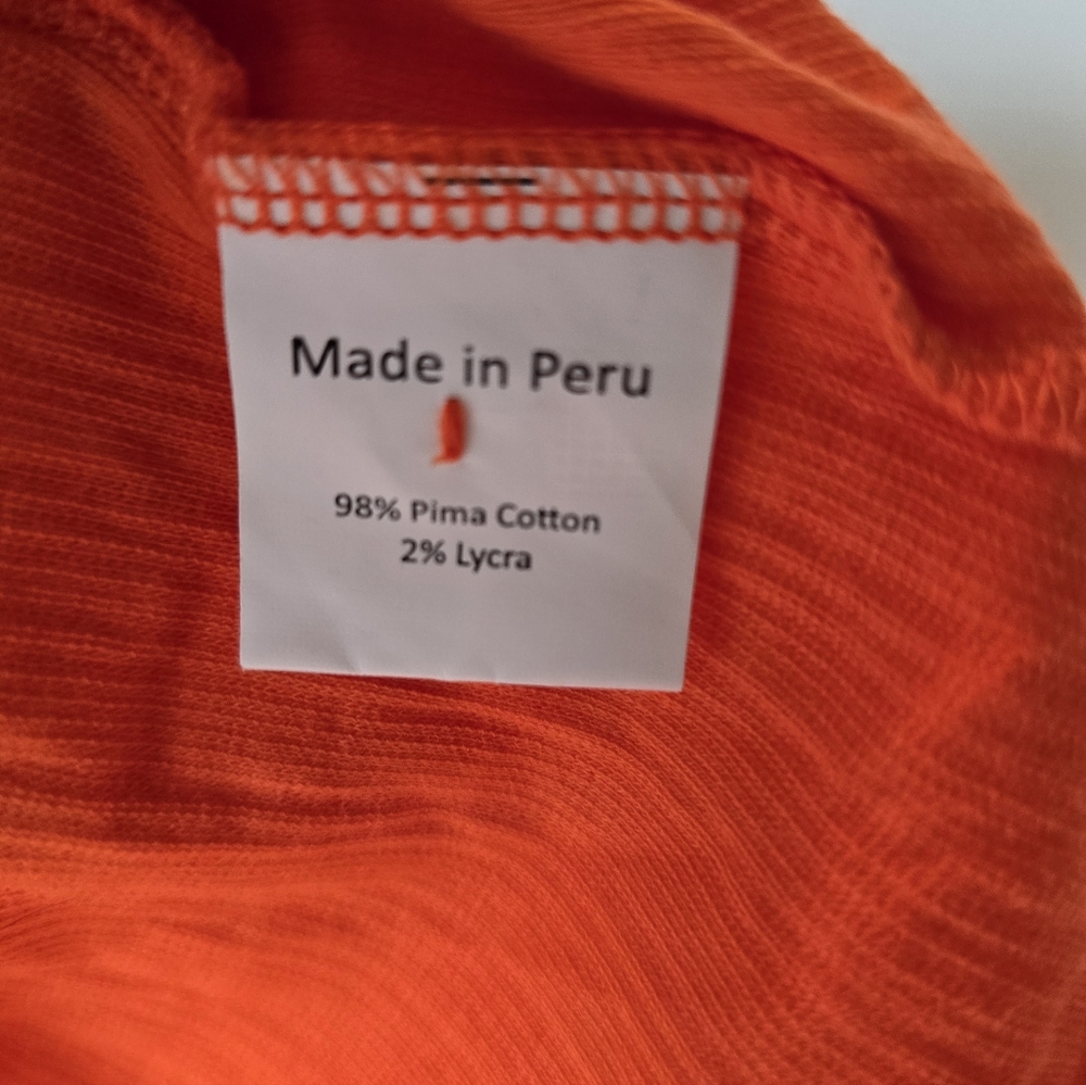 🍊✨ Anthropologie WRAY Orange Ribbed Lettuce Edge Button Down Cardigan XL - Picture 3 of 11